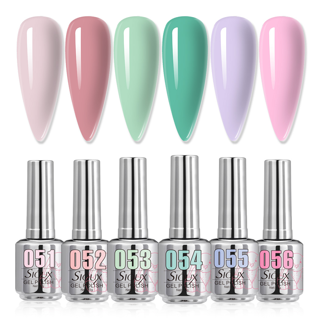 h &uさん専用gel nail 大量　①②まとめ売り Sioux UV Gel Nail Polish 6 Piece (15ml) – Pink, Spring Color