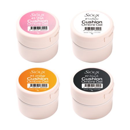 Sioux Cushion Ombre Gel 4 Pcs – Nail Art Gradient Gel Patting Gel